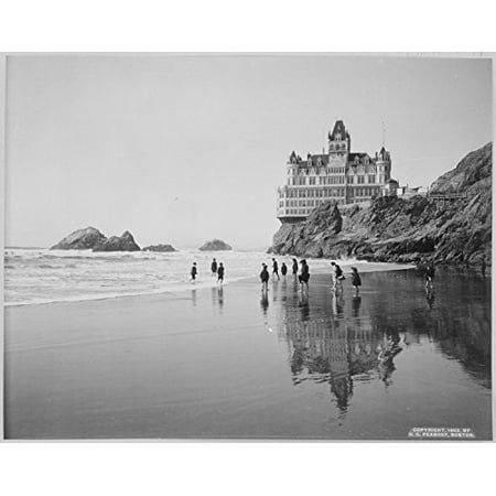 Rock Star Photo Lone Star Art Cliff House and Seal Rocks San Francisco California Vintage Photo - 11x14 Unframed Print - Perfect Vintage Beach House Decor ()