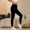 thumbnail image 6 of Women's High Waisted Lined Leggings Winter Plush Warm Leggings Solid Color Tummy Control Yoga Pants Outdoor Tights, 6 of 8
