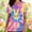 A307 Multicolor, variant on Easter Scrub Tops for Women Artistic Realistic Rabbit and Eggs Graphic V Neck Short Sleeve Professional Medical Uniform with Pockets Holiday Workwear
