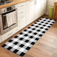 thumbnail image 2 of Runner Rugs 2x6 Ft, Black White Checkered Non Slip Area Rugs for Kitchen Bedroom Entryway, Farmhouse Buffalo Plaid Washable Carpet Runner Rug Floor Mats for Bedroom Home Decor, 2 of 9