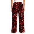 thumbnail image 6 of Christmas Pajama Pants for Women Snowflakes Elastic High Waist Drawstring Pj Pants Wide Leg Loose Holiday Festive Xmas Loungewear, 2XL, 6 of 6