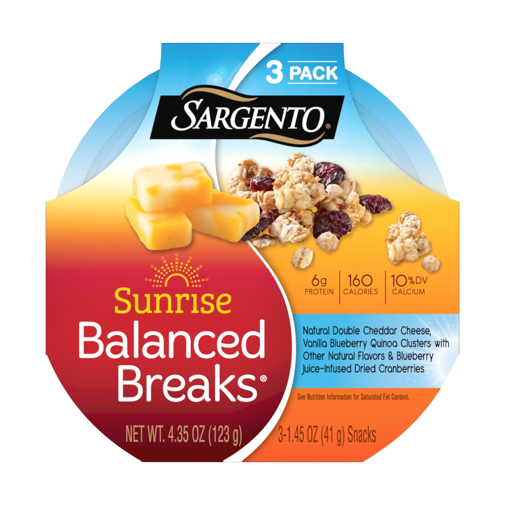 Sargento® Sunrise Balanced Breaks® Natural Double Cheddar Cheese ...