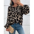 thumbnail image 4 of Camisa PRETTYGARDEN Floral Oversize Negra con Botones M, 4 of 8