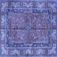 thumbnail image 1 of Ahgly Company Indoor Square Persian Blue Traditional Area Rugs, 4' Square, 1 of 4