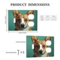 thumbnail image 3 of Cute Corgi Dog Switch Cover Decorative Wall Plate 3-Gang 2-Toggle 1-Duplex Standard Size, 3 of 5