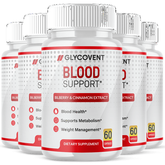 Glycovent Blood Support Pills Advanced Formula Vitamin Supplement 300 Capsules