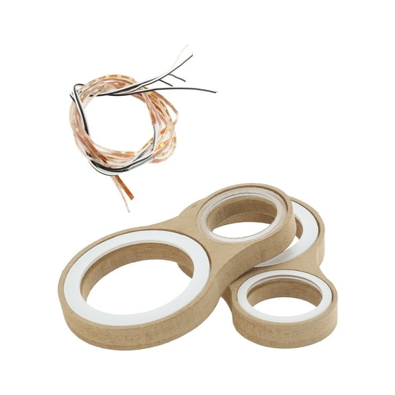Anillo adaptador de altavoz Unique Bargains para altavoces de 1.5" y 3" de madera, 2 juegos universales