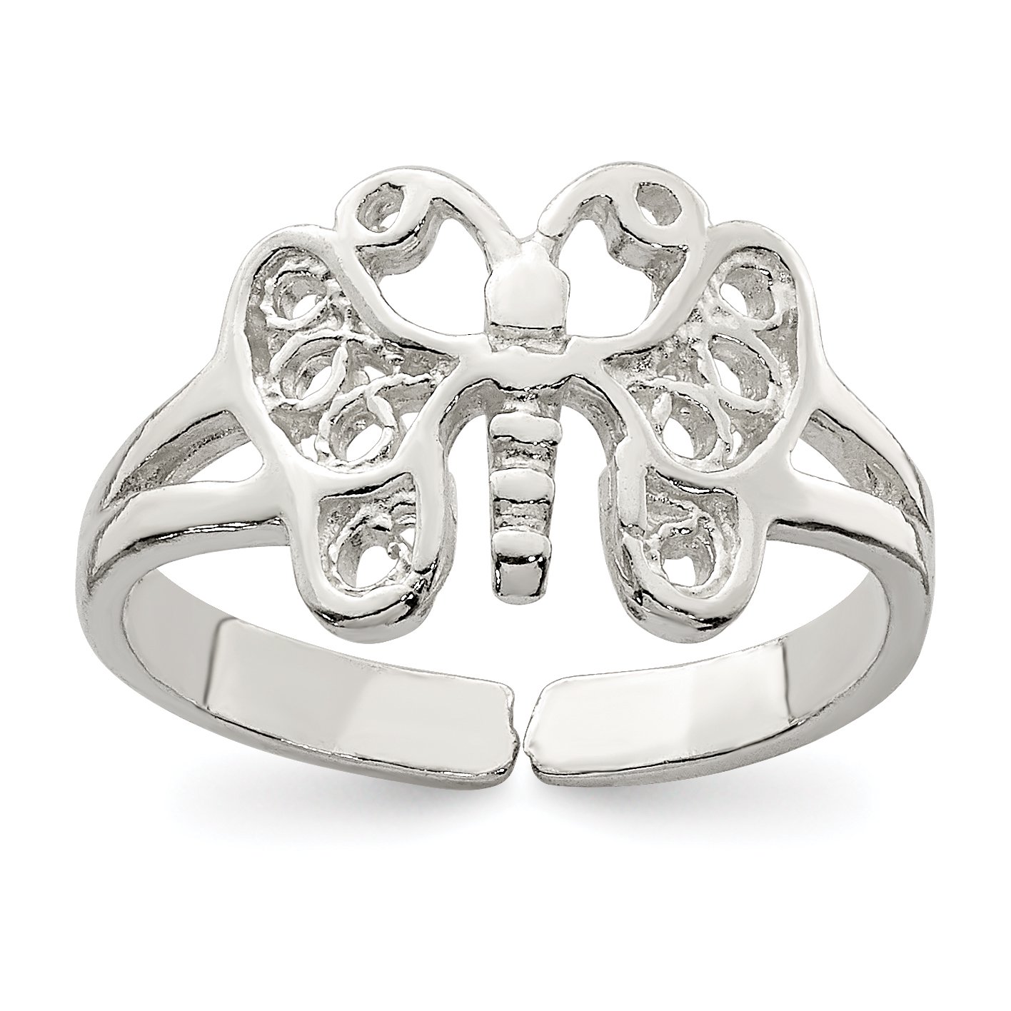Primal Silver Sterling Silver Butterfly Toe Ring