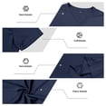 thumbnail image 7 of Ulitacool Men T Shirt Summer Athletic Stretch Breathable Fitness Short Sleeve Tee With Functional Design Handsomer Clothes Navy, 7 of 7