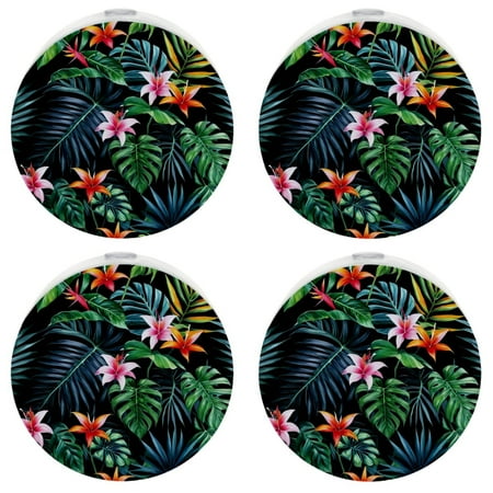 

YZUOUZY Lamp for Bedroom Lamps for Bedroom 4-PC Hibiscus Palm Flowers Leaves