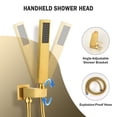 thumbnail image 3 of Wall Mounted Rectangle Waterfall & Rain Shower System With Handheld Shower, 3 of 6