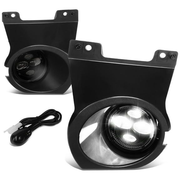For 2009 to 2014 Ford F-150 Pair of Smoked Lens Full LED Projector Driving Fog Lights Lamps with Switch and Bezels 12 13