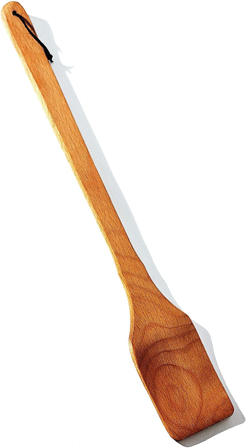 Ecosall Large Wooden Spoon Sturdy Durable Long Spatula Made of Natural Beechwood Great for Brewing Stirring Grill Mixing 18-Inch Cajun Stir Paddle for Cooking in Big Pots & Wall Décor 