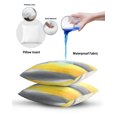 thumbnail image 6 of Waterproof Outdoor Throw Pillows with Inserts 18"x18" Set of 2, Yellow Gray Soft Decorative Pillowcases for Couch Bedroom, Contemporary Abstract Oil Painted Art Pillow Covers for Sofa Living Room, 6 of 8