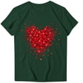 thumbnail image 2 of Aloohaidyvio Womens Lover Heart Graphic Shirt Valentines Day Funny Couple Matching Casual Short Sleeve Gift Tee Tops, 2 of 5