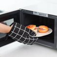 thumbnail image 4 of Gants de Cuisson en Coton et en Lin Gants d'Isolation Thermique en Micro-Ondes, 4 of 9