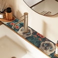 thumbnail image 2 of Yayeee Faucet Mat for Kitchen Sink 30" Diatomite Long Splash Guard Pad, Flowers and Cat, 2 of 7