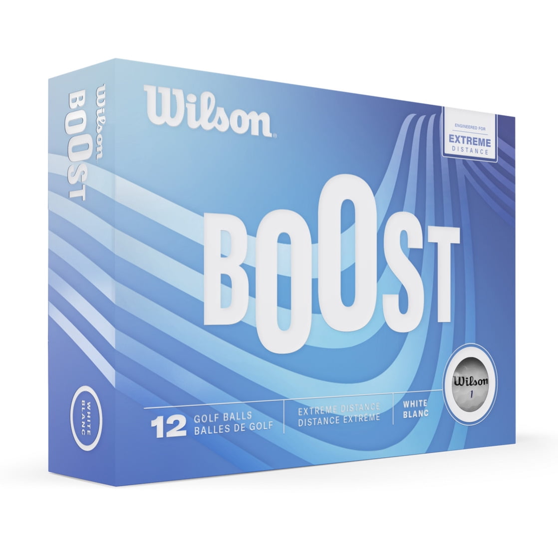 (4 pack) Wilson BOOST™ Golf Balls - White, 12 Balls