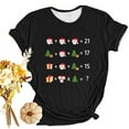 thumbnail image 2 of IROINNID Christmas Shirts for Women Crewneck Short Sleeve Pullover Casual Holiday Loose T-Shirt Print Shirt,Black, 2 of 4