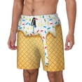 thumbnail image 2 of Gaeub White Ice Cream Mens Swim Trunks Stretch Beach Shorts Quick Dry for Men Swim Shorts Swimwear with Pockets- 3X-Large, 2 of 9