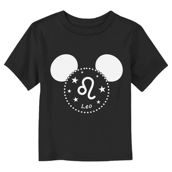 Toddler's Mickey & Friends Leo Symbol  Graphic Tee Black 4T
