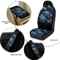 thumbnail image 6 of Xoenoiee Dragonfly Lotus Flower Pattern Cars Seat Covers Full Set of 5, PU Leather Car Accessories with Seat Belt Covers Pads and Center Console Cushion Pad for Most Vehicles, 6 of 7