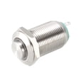 thumbnail image 5 of Interruptor de botón pulsador de metal de enclavamiento Uxcell Cabeza alta 12mm Diámetro de montaje 1NO Luz LED azul 12V, 5 of 5