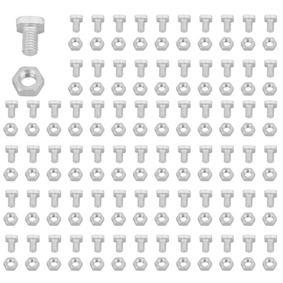 1000 Pcs M6X12mm Greenhouse Nuts and Bolts Square Bolts Nuts Greenhouse Repair Kit Parts