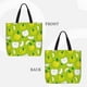 thumbnail image 2 of Fotbe Green Apple Bolsa Tote con Estampado para Mujer, Bolsos con Cremallera, Bolsa de Hombro Casual de Gran Capacidad con Bolsillos Internos, 2 of 7