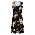 thumbnail image 2 of Vestido de Verano para Mujeres, Moda Color Sólido Bolsillo sin Mangas Vestido Casual Cuello en V Hecho de Poliéster Ligero para Primavera Verano, Vestido de Verano Casual, 2 of 5