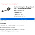thumbnail image 2 of Rear Left Trailing Arm - Compatible with 2007 - 2009 Mazda 3 Mazdaspeed 2008, 2 of 2