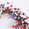 thumbnail image 5 of HuiXinOu Patriotic Independence Day Berry Garland with US Flag Design Red White Blue Door Hanging for Holiday Home Decoration, 5 of 7
