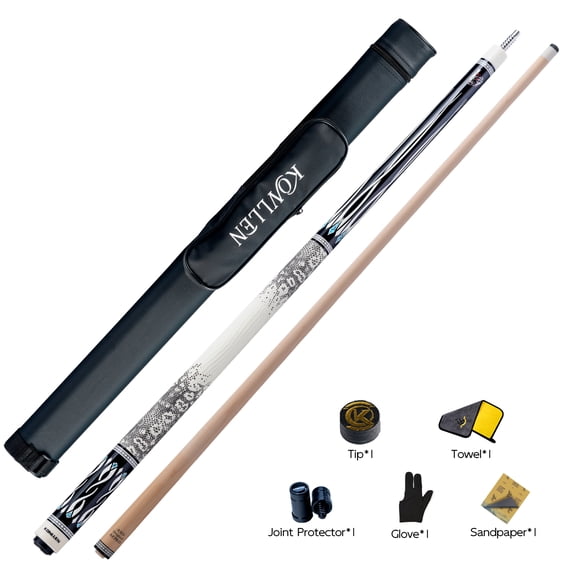 KONLLEN Pool Cue Stick Pro Taper Canadian Maple Billiard Pool Sticks for Adults with Low Deflection Shaft (10.5mm/11.5mm/12.5mm Tip) Professional Billiard Cue Set with Extension and Cue Case