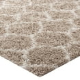 thumbnail image 5 of Modway Solvea Moroccan Trellis 8x10 Shag Area Rug in Beige and Ivory, 5 of 7