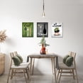 thumbnail image 4 of Canvas Set of 3 Green and Grey Modern Kitchen and Dining Room Wall Art Home Decor Abstract EAT DRINK LOVE Theme Canvas Prints Pictures Framed Artwork for Coffee Bar Restaurant Cafe Ready to Hang, 4 of 6