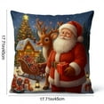 thumbnail image 3 of Gumesh 18"×18" Christmas Pillow Covers Set of 2, Soft Flannel Cushion Cases with Hidden Zipper, Holiday Decor for Sofa Bed and Living Room, Machine Washable, 3 of 6