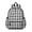 White and Black, variant on Brown and Black Checkered Pattern Backpack for School, Cute School Bag with Adjustable Shoulder Straps and Padded Back, 13.4"x11"x4.7"