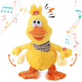 thumbnail image 1 of Cuteoy 13 "" Pato graznador Musical Peluche Peluches Caminando Cantando Saludando Juguete de Peluche electrónico Interactivo para niños Pascua, 1 of 1