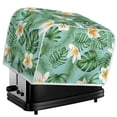 thumbnail image 5 of Yuyamidu Tropical Leaf Toaster Cover 4 Slice Wide Slot Breadmaker Cover Anti Splash Kitchen Small Appliance Cover Frangipani Microwave Toaster Oven Grill Cover with Handle, 5 of 7