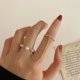 thumbnail image 5 of Generic Anillo de Dedo de Cadena para Mujer Anillos de Cadena de Dedo apilables Anillos de Perlas Dobles Ajustables Anillo de Dedo con Borla de Cadena para Mujeres y niñas,, 5 of 5