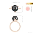 thumbnail image 5 of ANGARA Trillium Tahitian Cultured Pearl Solitaire Ring in 14K Rose Gold for Women | June Birthstone, Birthday, Anniversary, Jewelry Gift for Women | Pearl Ring, 5 of 8