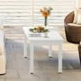 thumbnail image 3 of LUE BONA Outdoor Coffee Table Rectangle, HDPS Patio Tables for Outside, 17.7"x 35"x17.7",White, 3 of 8