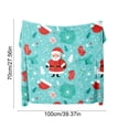 thumbnail image 3 of SLYNSHome Christmas Santa Throw Blanket, 70x100 cm Festive Print Plush Throw, Soft Warm Couch Cover for Sofa Bedroom Holiday Home Decor, 3 of 6