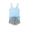 thumbnail image 3 of DYMADE Women Love Heart Pattern Camisole Sleeveless Patchwork Lace Vest T-Shirt, 3 of 7