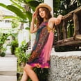 thumbnail image 2 of Naloa Bottes de Cowboy avec Imprimé Fleurs Robe d'Été Décontractée de Printemps pour Femmes, Robe de Plage Sans Manches Col Rond Ample, 2 of 7