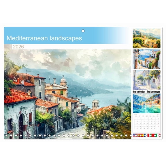 Mediterranean landscapes (Monthly Wall Calendar 2026 11.7 x 16.5 (open)), CALVENDO 14 Month Calendar