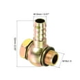 thumbnail image 2 of Unique Bargains 13mm Barb M16x1.5 Male Thread Hose Pipe Fitting Elbow Carbon Steel Adapters, 2 of 5