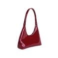 thumbnail image 2 of Gustave Underarm Shoulder Bag for Women Patent Leather Trendy Small Hobo Handbags Shiny Top Handle Clutch Purse Going Out Evening Bags - Red, 2 of 8