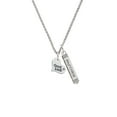 thumbnail image 2 of Delight Jewelry Silvertone Small Good Luck Heart Silvertone Mother Daughter Bar Charm Necklace, 23", 2 of 4