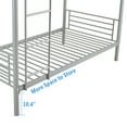 thumbnail image 6 of Metal Bunk Bed Twin Over Twin with Ladder, Heavy Duty Sturdy Bunk Bed with Safety Guard Rails, Noise Free, No Boxing Spring Needed, Gray, 6 of 7